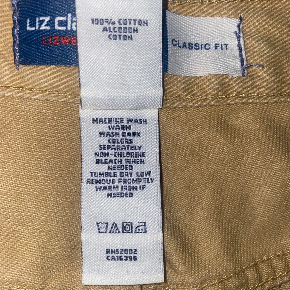 LIZ CLAIBORNE Classic Fit Shorts Distressed Butter Tan Size 4 $68 - Picture 7 of 13